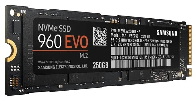 SSD накопитель  250 GB Samsung 960 EVO MZ-V6E250BW