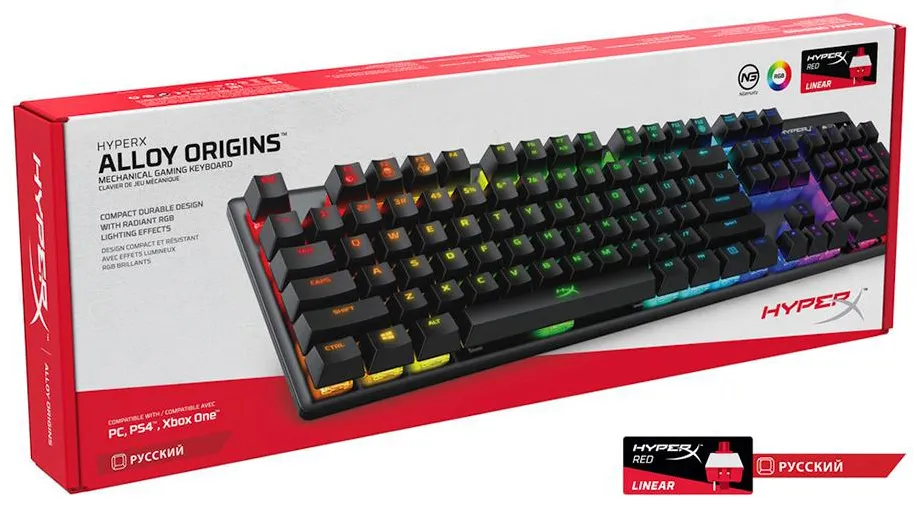 Клавиатура Kingston HyperX Alloy Origins HX-KB6RDX-RU black