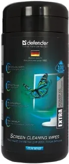 Универсальные чистящие салфетки для экранов Defender CLN 30102 Pro, в тубе 100шт