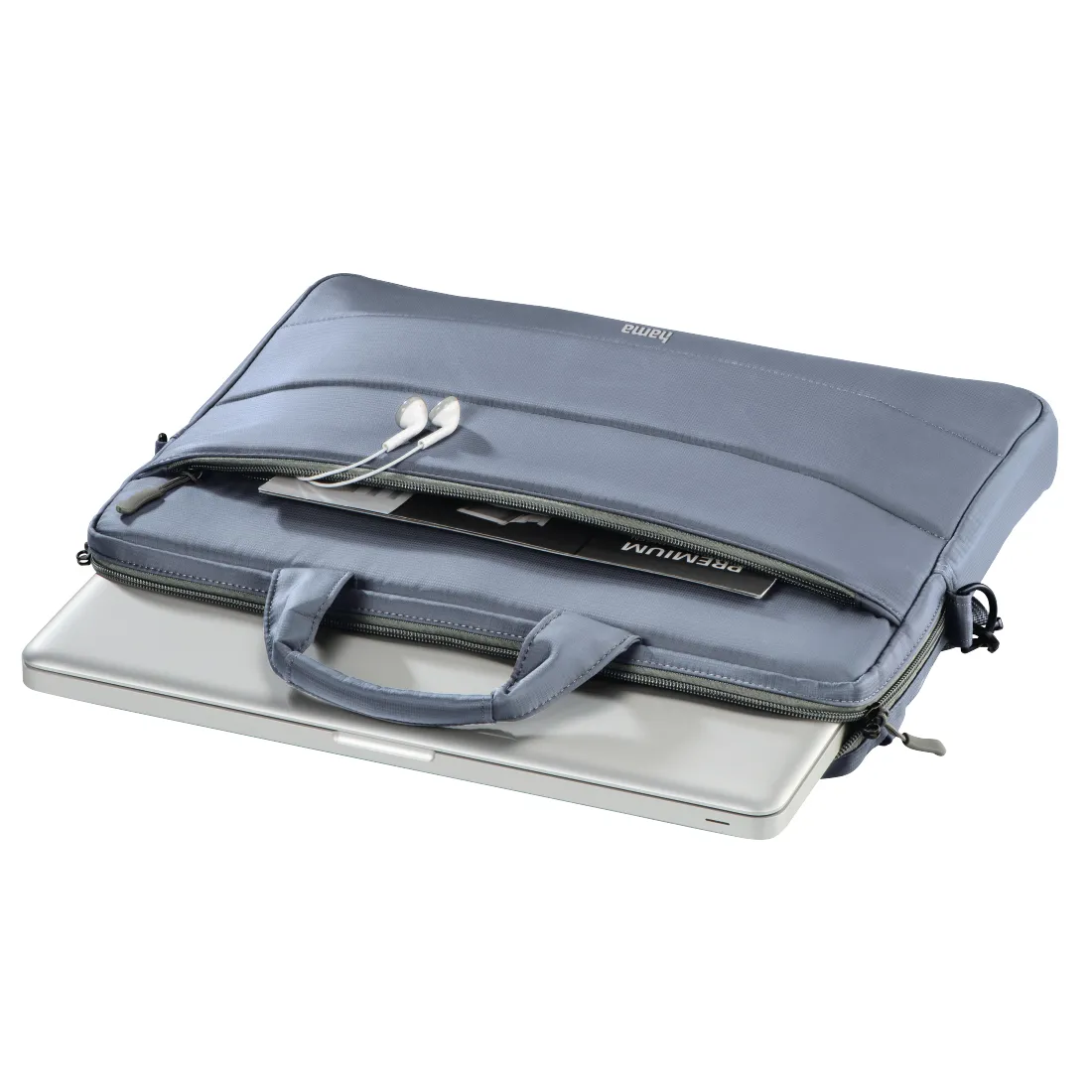 Сумка для ноутбука Hama Toronto, 00216567, up to 13.3", grey-blue