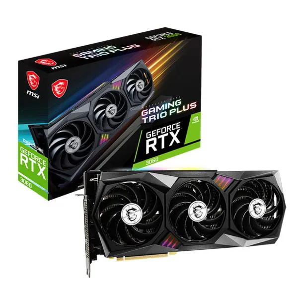 Видеокарта MSI GeForce RTX3060 GAMING TRIO, 12G GDDR6 192-bit HDMI 3xDP RTX 3060 GAMING TRIO PLUS 12G