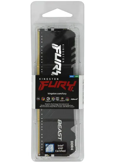 Оперативная память 16 GB Kingston Fury Beast RGB KF432C16BB1A/16