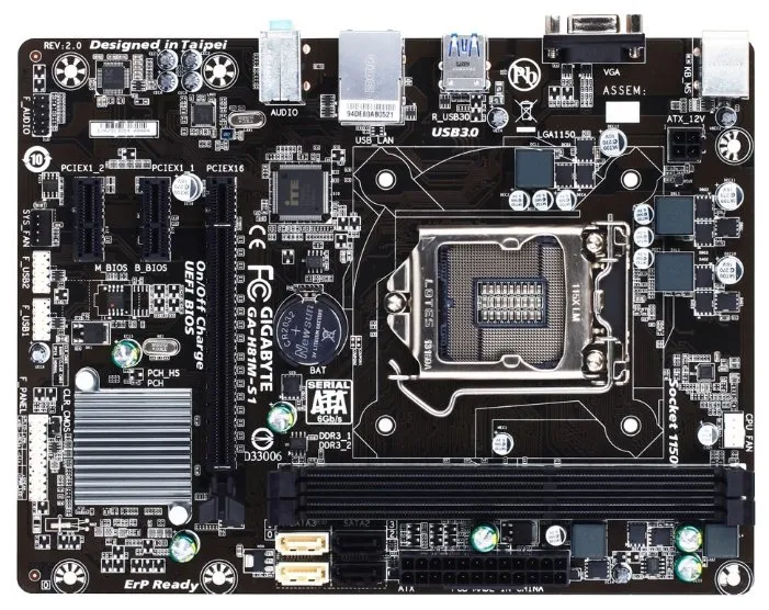Материнская плата Gigabyte GA-H81M-S1 rev 2.2 H81