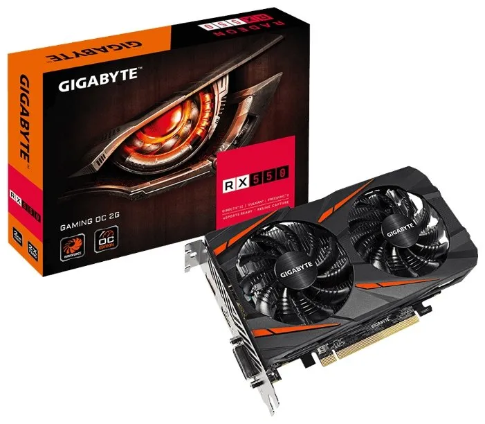 Видеокарта Gigabyte RX 550 GV-RX550GAMING OC-2GD