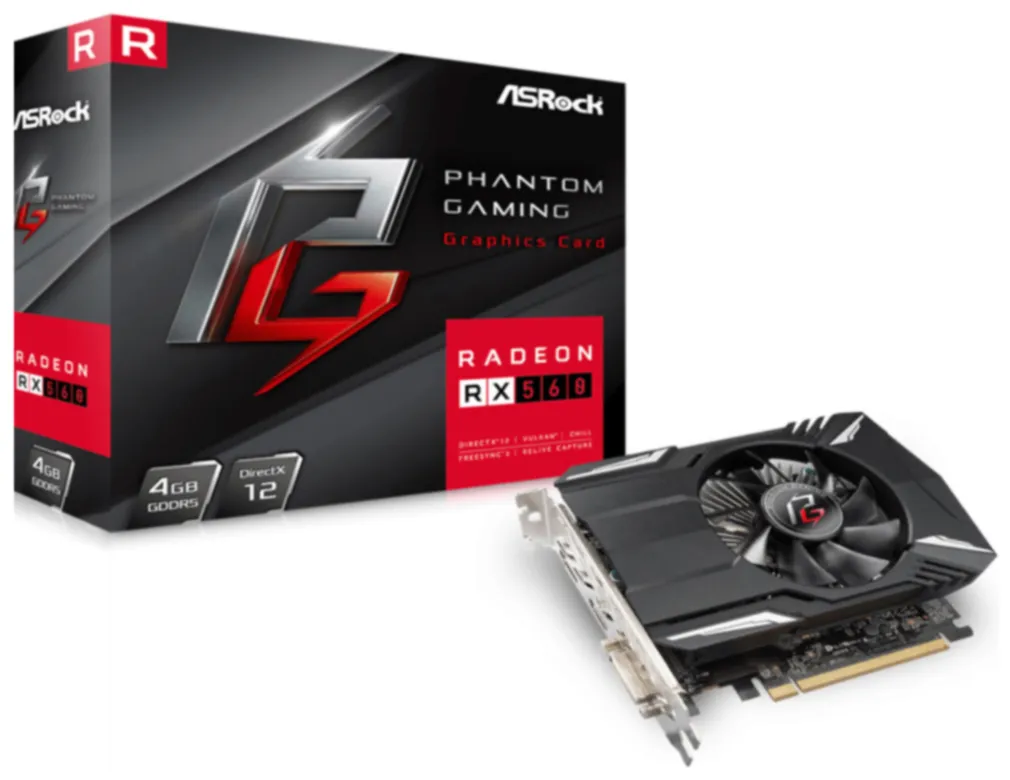 Видеокарта 4 Gb ASRock RX560 PHANTOM GAMING