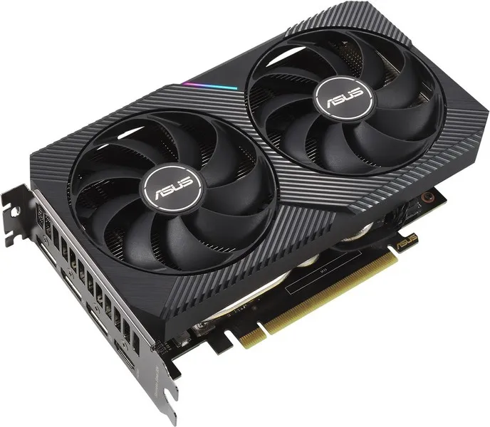 Видеокарта 8GB ASUS RTX3060Ti Mini DUAL-RTX3060TI-8G-MINI-V2