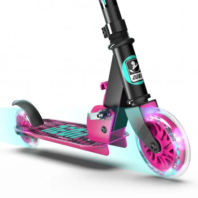 Самокат NEON Apex LED Розовый