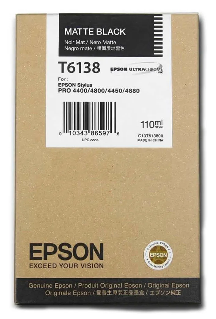 Картридж струйный Epson C13T613800 матовый черный