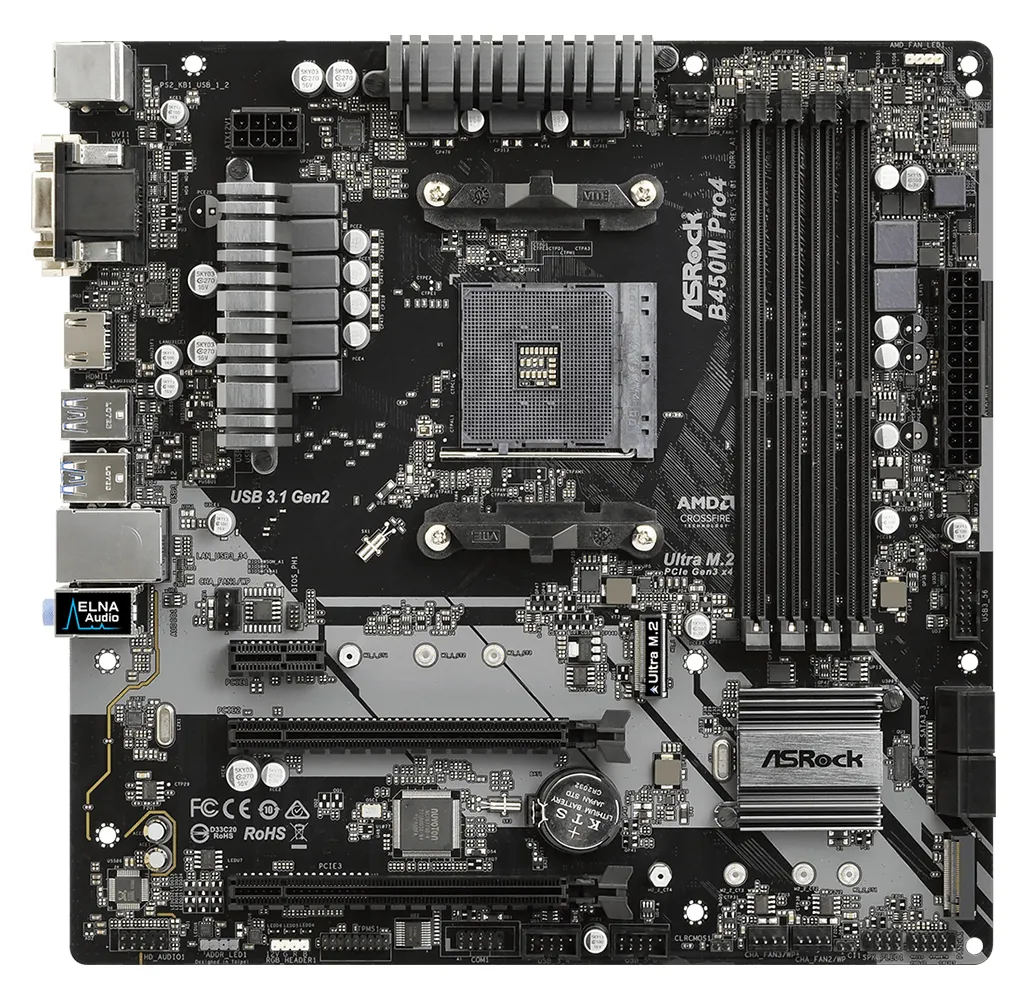 Материнская плата ASRock B450M PRO4