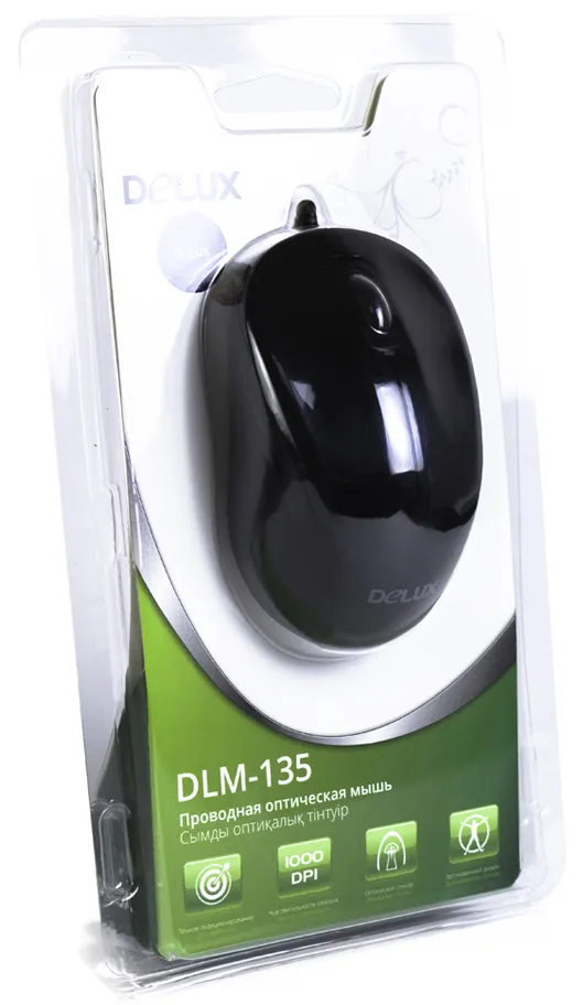 Компьютерная мышь проводная Delux DLM-135OUB