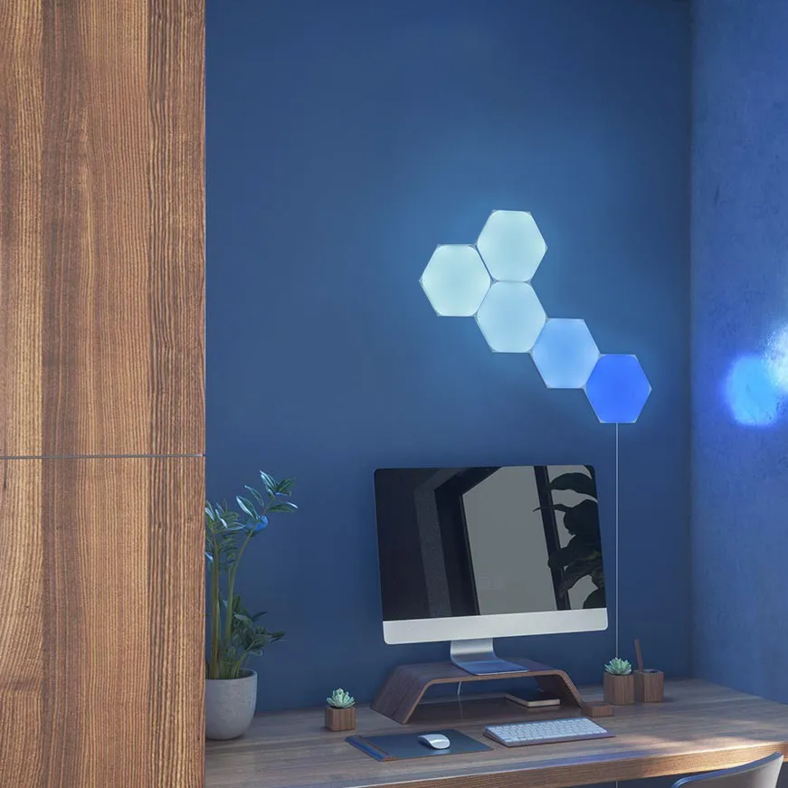 Smart lighting Starter kit Nanoleaf Shapes, Hexagon, (NL42-5002HX-5PK), White, 5 Pack