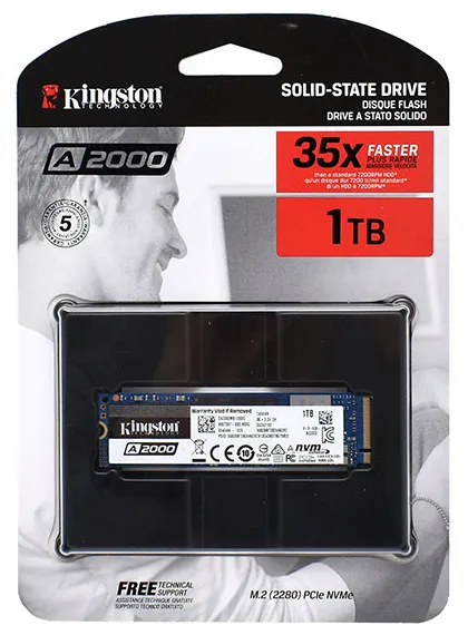 SSD накопитель 1 TB Kingston A2000 SA2000M8/1000G
