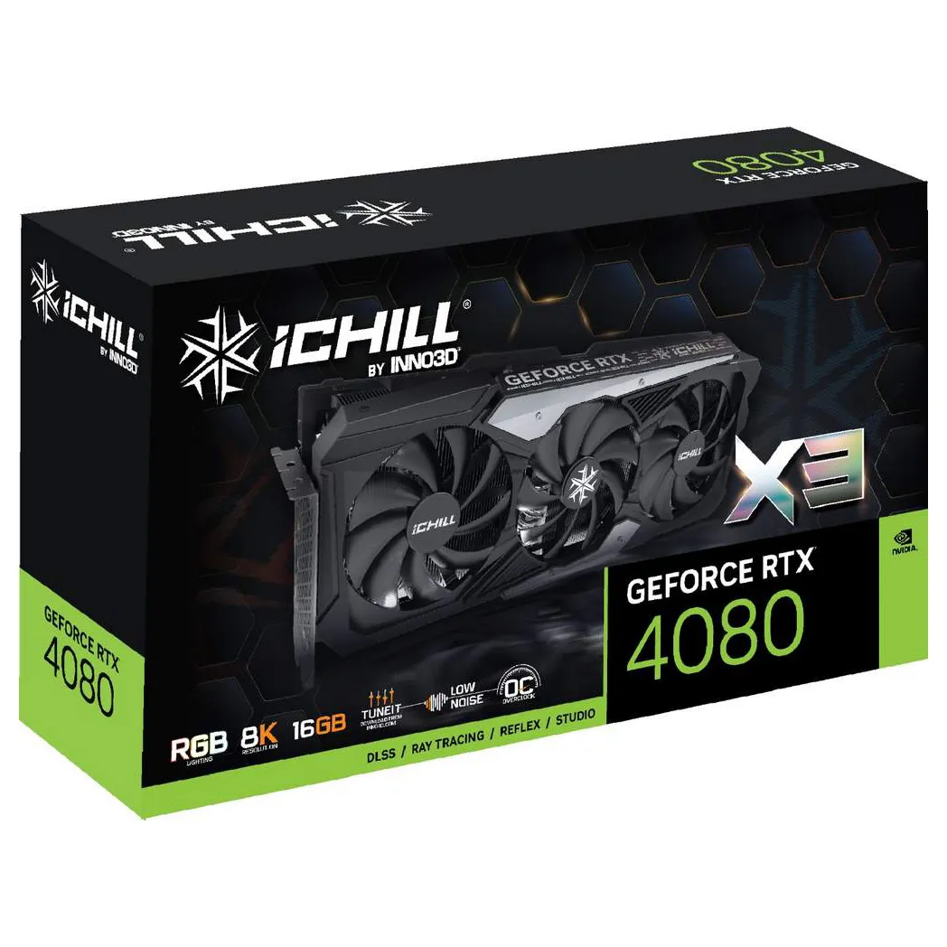 Видеокарта 16Gb Inno3D RTX4080 ICHILL X3 C40803-166XX-187049H