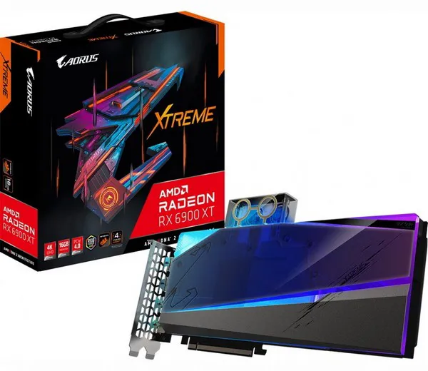 Видеокарта 16GB Gigabyte RX 6900 XT XTREME WB 16G GV-R69XTAORUSX WB-16GD