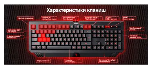 Клавиатура игровая Bloody B120 USB