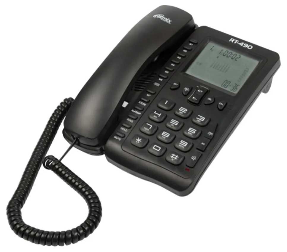 Телефон проводной Ritmix RT-490 Черный