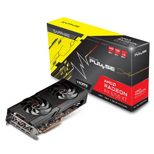 Видеокарта 12Gb Sapphire PULSE RX 6750 XT GAMING OC 12G 11318-03-20G