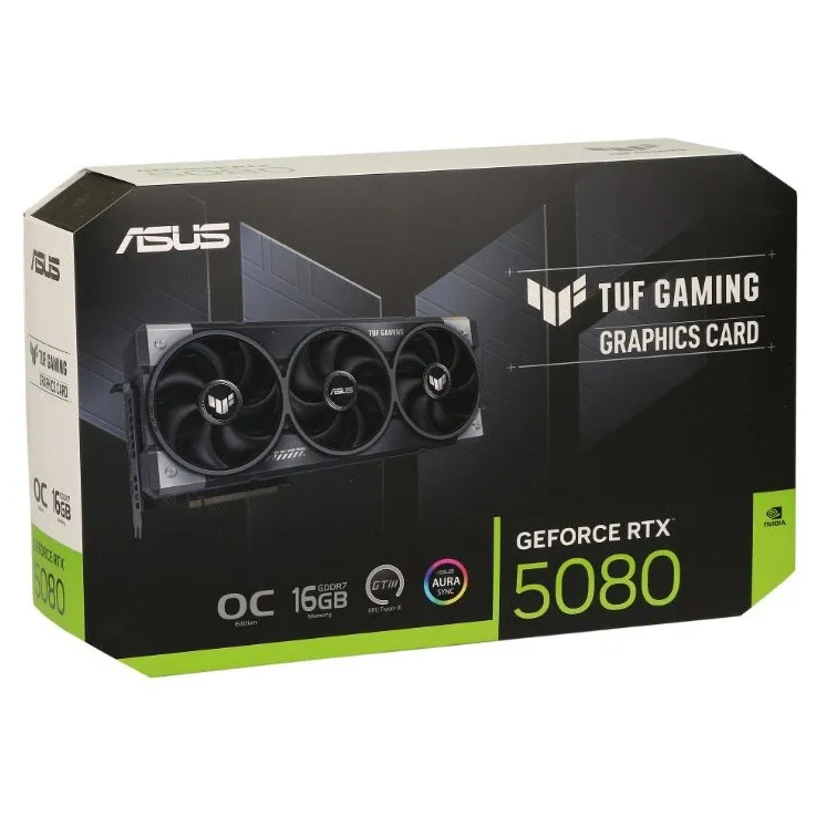 Видеокарта 16GB ASUS TUF Gaming GeForce RTX5080 TUF-RTX5080-O16G-GAMING