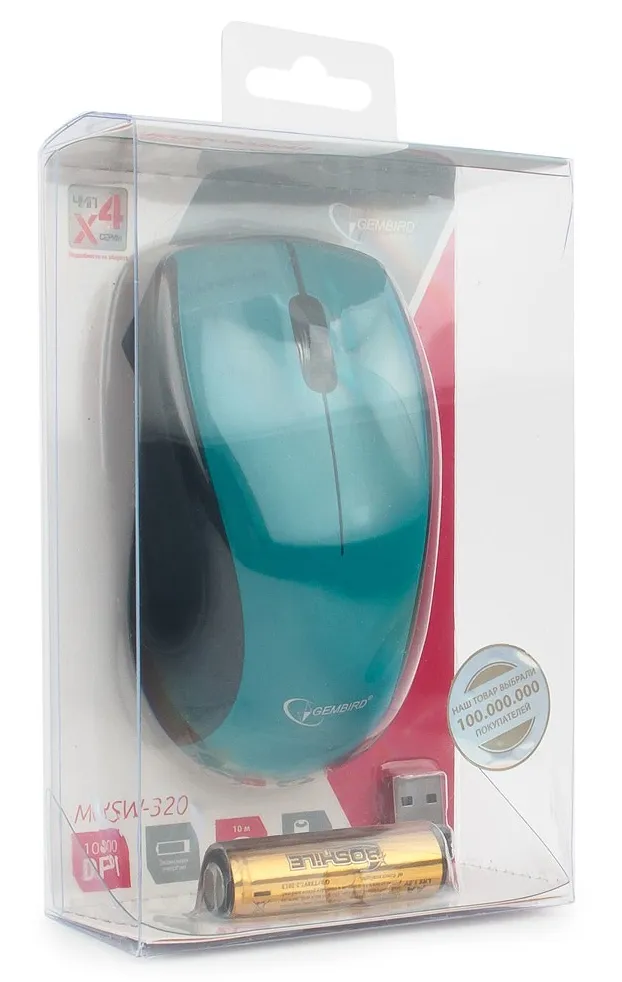 Компьютерная мышь Gembird MUSW-320-B blue