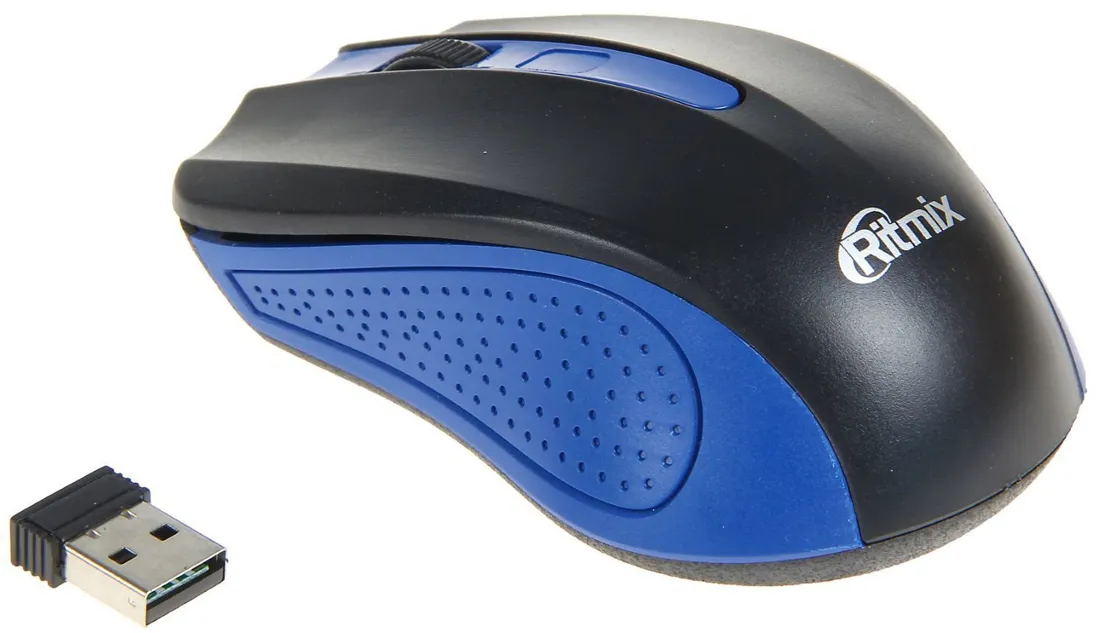 Компьютерная мышь беспроводная RITMIX RMW-555 Чёрно-Синий