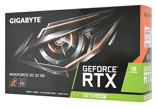 Видеокарта 8GB Gigabyte RTX 2070 SUPER GV-N207SWF3OC-8GD