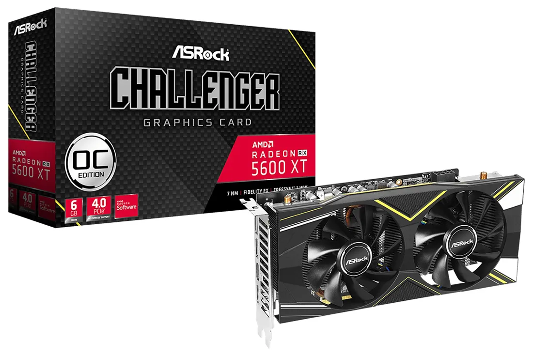 Видеокарта ASRock Radeon RX 5600 XT Challenger D 6G OC