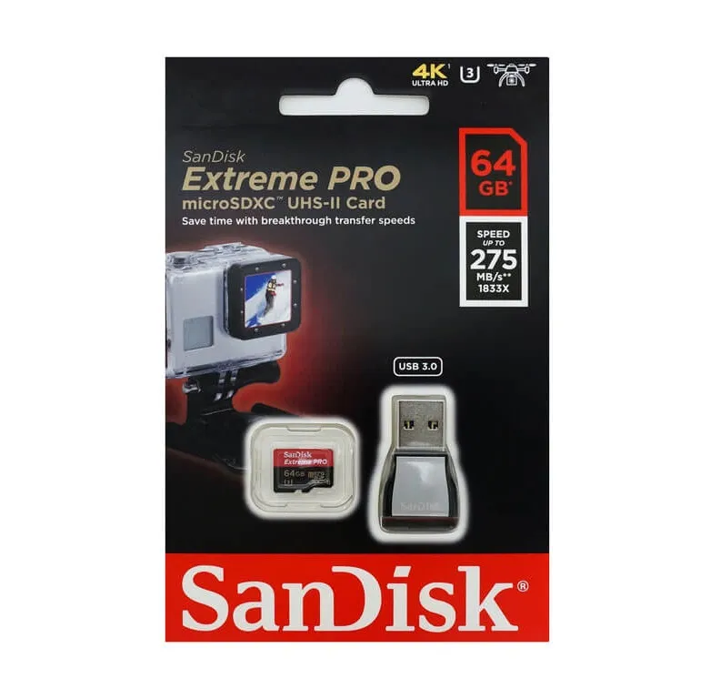 Карта памяти MicroSD 64GB SanDisk SDSQXPJ-064G-GN6M3