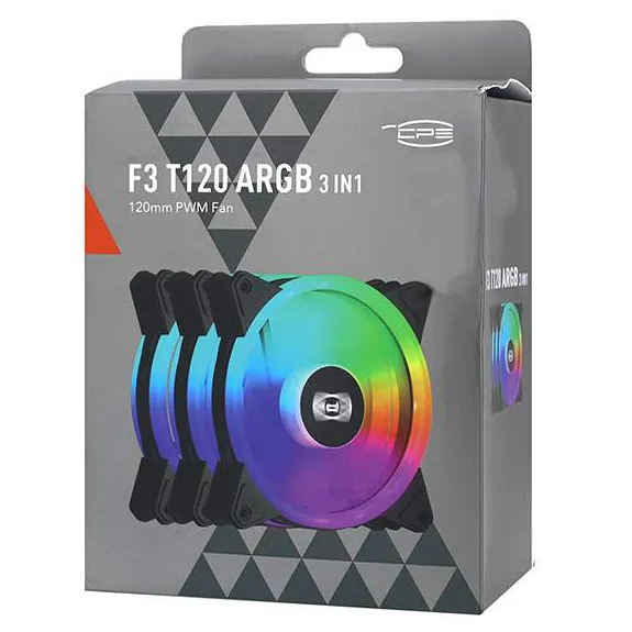 Комплект кулеров для корпуса PCCOOLER F3 T120 ARGB 3 IN 1 BK