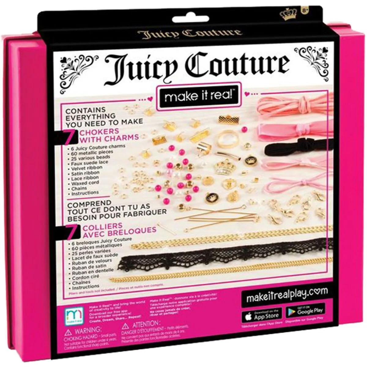 Набор для творчества Make It Real Бусы с бусинами и Подвесками JUICY COUTURE CHOKERS & CHARMS