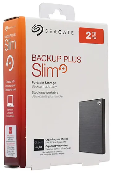 Внешний жесткий диск 2 TB Seagate Backup Plus Slim STHN2000406