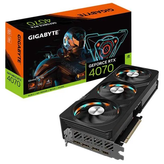 Видеокарта 12Gb Gigabyte RTX4070 GAMING OC GV-N4070GAMING OC-12GD