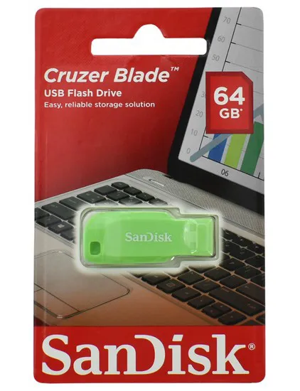 USB флешка 64GB SanDisk Cruzer Blade [SDCZ50C-064G-B35GE] USB 2.0 Green