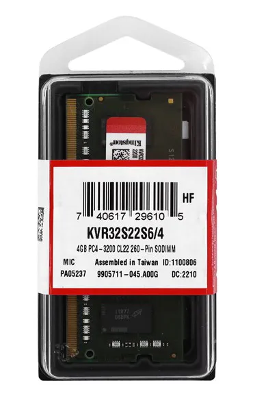 Оперативная память 4 GB Kingston KVR32S22S6/4