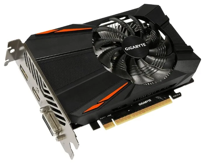 Видеокарта 4 Gb Gigabyte GTX 1050 Ti GV-N105TD5-4GD