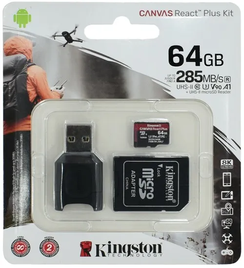 Карта памяти 64GB Kingston microSDXC MLPMR2/64GB