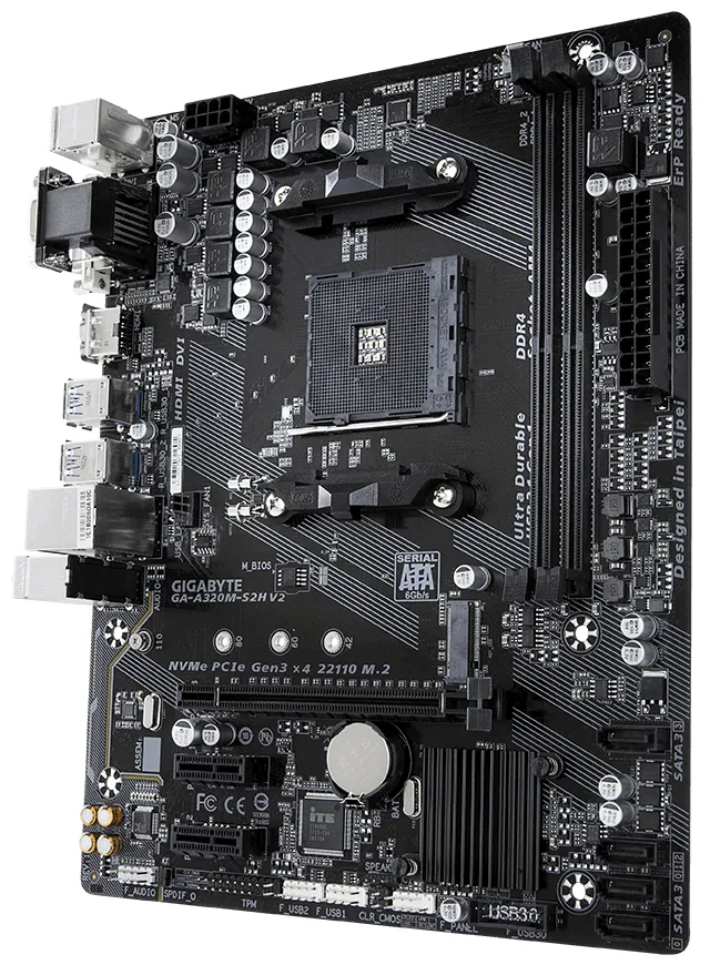 Материнская плата Gigabyte GA-A320M-S2H V2
