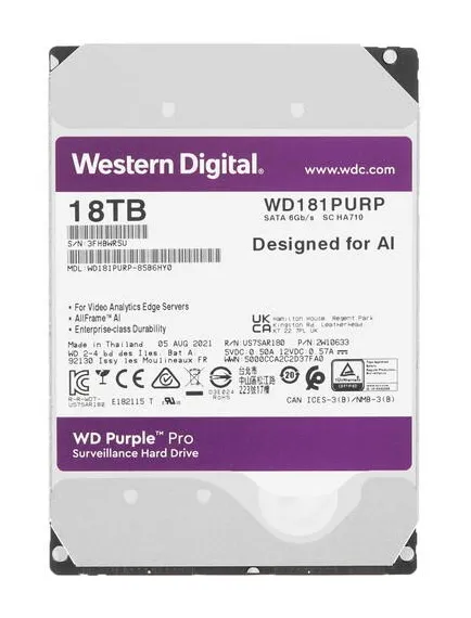 Жесткий диск 18Tb Western Digital Purple WD181PURP