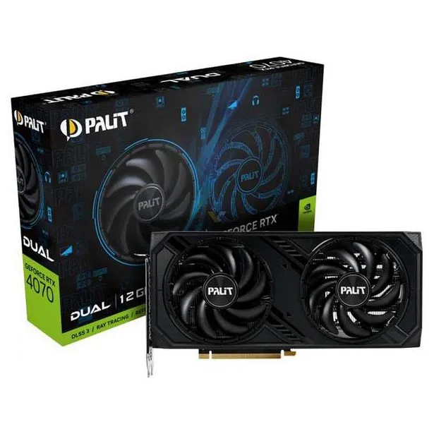 Видеокарта 12GB PALIT RTX4070 DUAL NED4070019K9-1047D