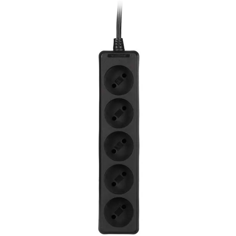 Сетевой фильтр 2Е 5XCEE7/17, 2G*1.0мм, 1.5м, black