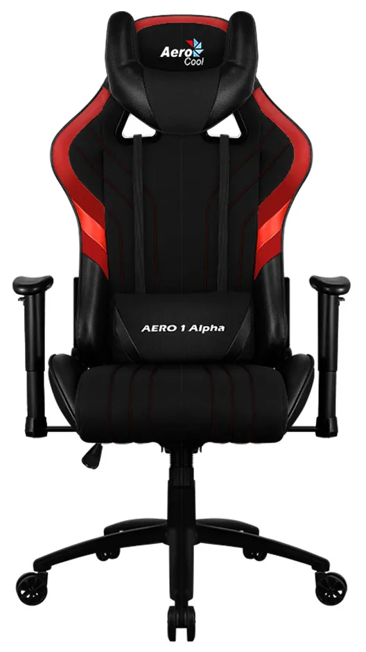 Игровое компьютерное кресло Aerocool AERO 1 Alpha Чёрно-Красный