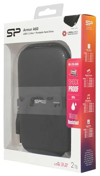 Внешний жесткий диск 2 TB Silicon Power A60 SP020TBPHDA60S3A Black