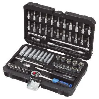 Набор инструмента 57 предметов FORSAGE E4-E10 1/4" (6-гран.)(4-14мм)()