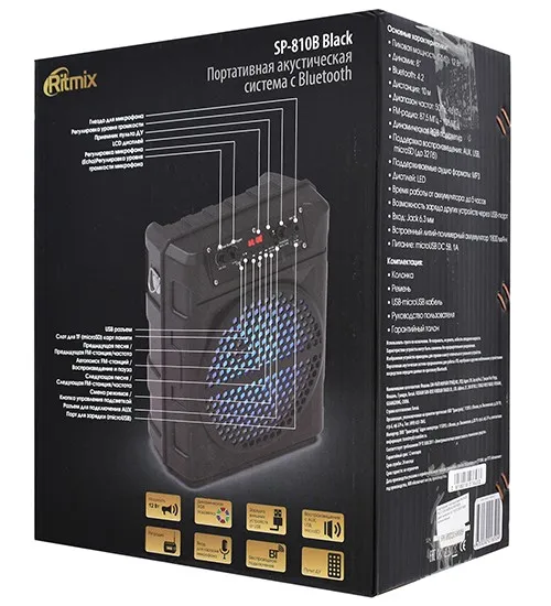 Bluetooth колонка Ritmix SP-810B black
