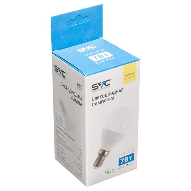 LED Лампа SVC LED G45-7W-E14-3000K