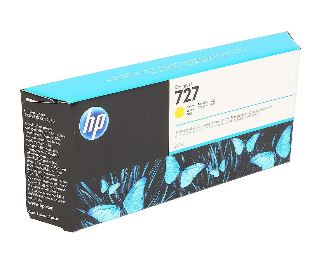 Картридж HP Europe F9J78A желтый №727