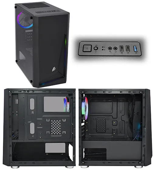 Корпус для ПК 1stPlayer Rainbow R2 Tempered Glass