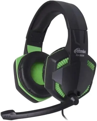 Гарнитура Ritmix RH-560M Gaming black-green