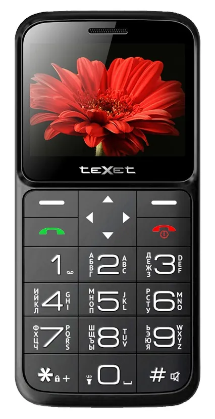 Мобильный телефон Texet TM-B226 Черный-Красный