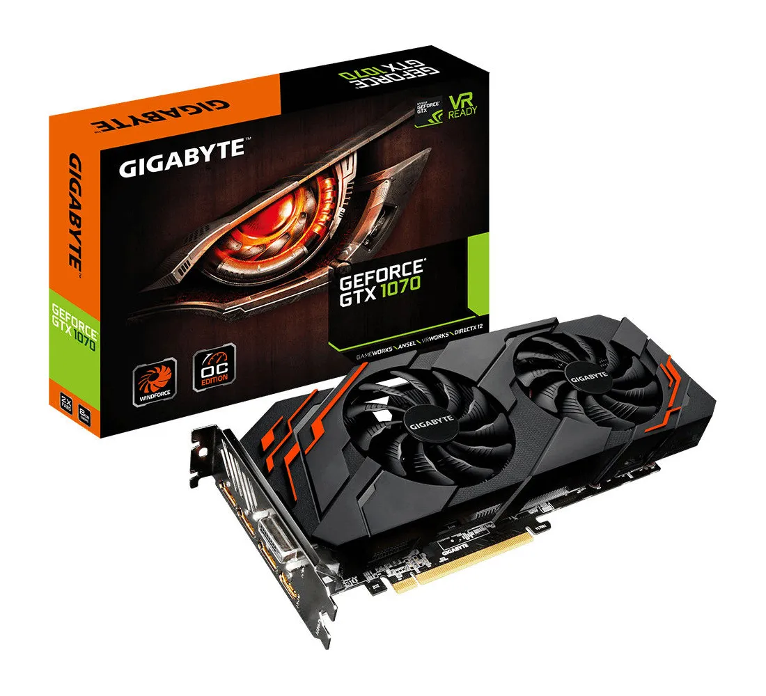 Видеокарта Gigabyte GTX 1070Ti WINDFORCE GV-N107TWF2-8GD 8Gb