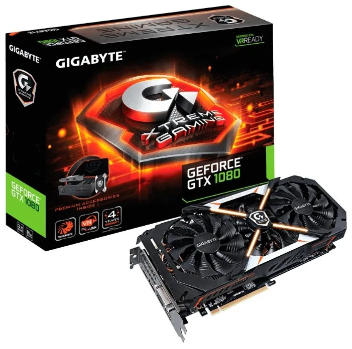 Видеокарта 8 GB Gigabyte GV-N1080XTREME-8GD-PP GeForce GTX1080